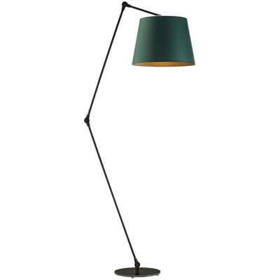 LYSNE, lampa podłogowa MANILA, zieleń butelkowa ze złotym wnętrzem LYSNE, lampa podłogowa MANILA, zieleń butelkowa ze złotym wnętrzem