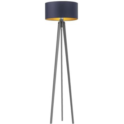 LYSNE, lampa podłogowa MIAMI GOLD, granatowy ze złotym wnętrzem LYSNE, lampa podłogowa MIAMI GOLD, granatowy ze złotym wnętrzem