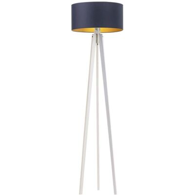 LYSNE, lampa podłogowa MIAMI GOLD, granatowy ze złotym wnętrzem LYSNE, lampa podłogowa MIAMI GOLD, granatowy ze złotym wnętrzem
