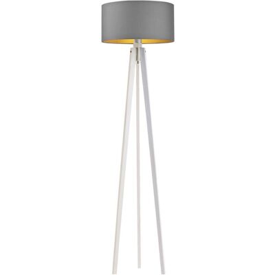 LYSNE, lampa podłogowa MIAMI GOLD, szary stalowy ze złotym wnętrzem LYSNE, lampa podłogowa MIAMI GOLD, szary stalowy ze złotym wnętrzem