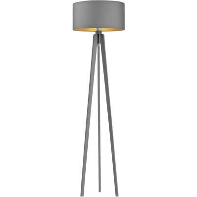 LYSNE, lampa podłogowa MIAMI GOLD, szary stalowy ze złotym wnętrzem LYSNE, lampa podłogowa MIAMI GOLD, szary stalowy ze złotym wnętrzem