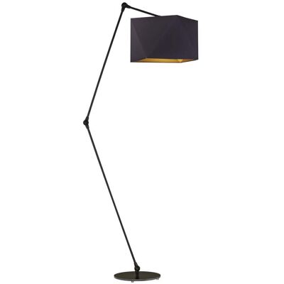 LYSNE, lampa podłogowa OSAKA GOLD, czarny ze złotym wnętrzem LYSNE, lampa podłogowa OSAKA GOLD, czarny ze złotym wnętrzem