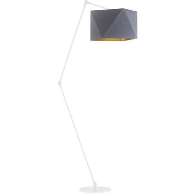 LYSNE, lampa podłogowa OSAKA GOLD, szary stalowy ze złotym wnętrzem LYSNE, lampa podłogowa OSAKA GOLD, szary stalowy ze złotym wnętrzem