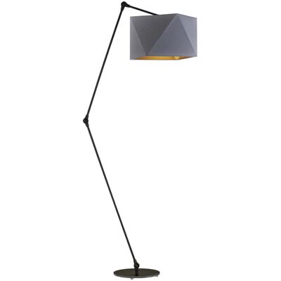 LYSNE, lampa podłogowa OSAKA GOLD, szary stalowy ze złotym wnętrzem LYSNE, lampa podłogowa OSAKA GOLD, szary stalowy ze złotym wnętrzem