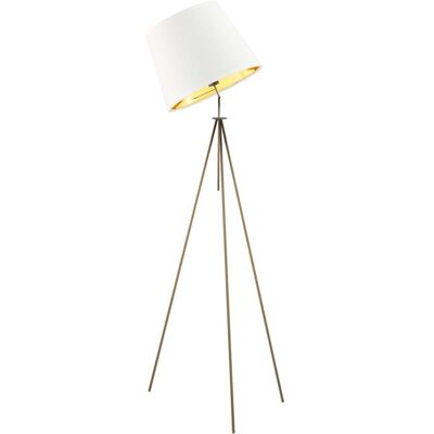 LYSNE, lampa podłogowa OSLO GOLD, biały ze złotym wnętrzem LYSNE, lampa podłogowa OSLO GOLD, biały ze złotym wnętrzem