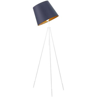LYSNE, lampa podłogowa OSLO GOLD, granatowy ze złotym wnętrzem LYSNE, lampa podłogowa OSLO GOLD, granatowy ze złotym wnętrzem