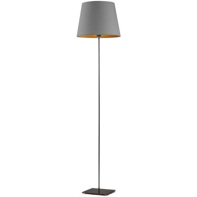 LYSNE, lampa podłogowa PALERMO, szary stalowy ze złotym wnętrzem LYSNE, lampa podłogowa PALERMO, szary stalowy ze złotym wnętrzem