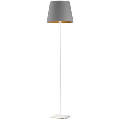 LYSNE, lampa podłogowa PALERMO, szary stalowy ze złotym wnętrzem LYSNE, lampa podłogowa PALERMO, szary stalowy ze złotym wnętrzem