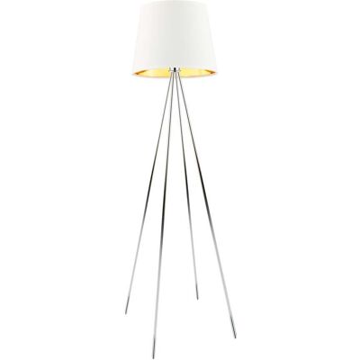 LYSNE, lampa podłogowa PANAMA, biały ze złotym wnętrzem LYSNE, lampa podłogowa PANAMA, biały ze złotym wnętrzem