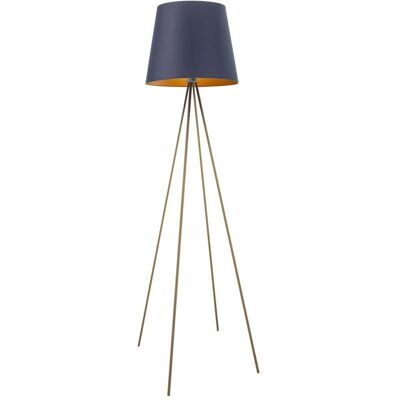 LYSNE, lampa podłogowa PANAMA, granatowy ze złotym wnętrzem LYSNE, lampa podłogowa PANAMA, granatowy ze złotym wnętrzem