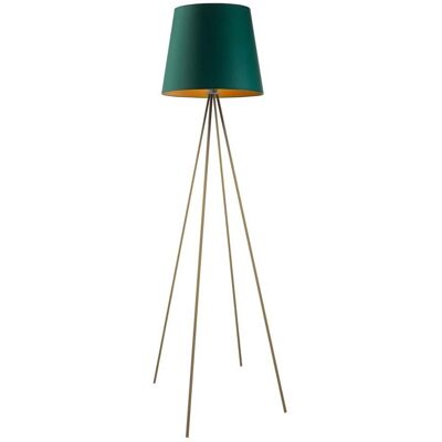 LYSNE, lampa podłogowa PANAMA, zieleń butelkowa ze złotym wnętrzem LYSNE, lampa podłogowa PANAMA, zieleń butelkowa ze złotym wnętrzem