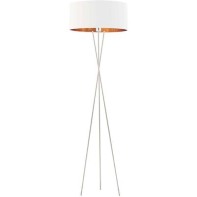 LYSNE, lampa podłogowa PARYŻ, biały ze złotym wnętrzem LYSNE, lampa podłogowa PARYŻ, biały ze złotym wnętrzem