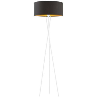 LYSNE, lampa podłogowa PARYŻ, czarny ze złotym wnętrzem LYSNE, lampa podłogowa PARYŻ, czarny ze złotym wnętrzem