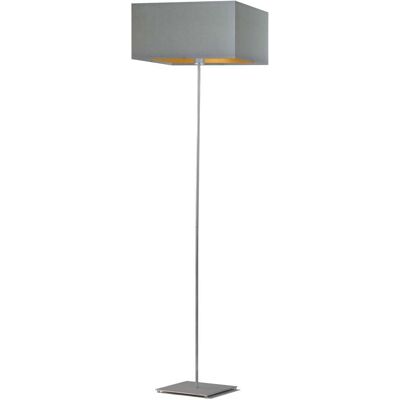 LYSNE, lampa podłogowa PRAGA GOLD, szary stalowy ze złotym wnętrzem LYSNE, lampa podłogowa PRAGA GOLD, szary stalowy ze złotym wnętrzem