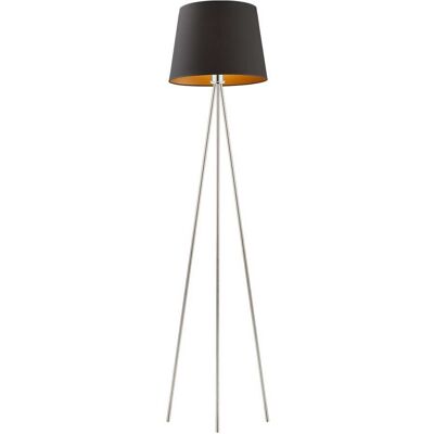 LYSNE, lampa podłogowa RENO, czarny ze złotym wnętrzem LYSNE, lampa podłogowa RENO, czarny ze złotym wnętrzem