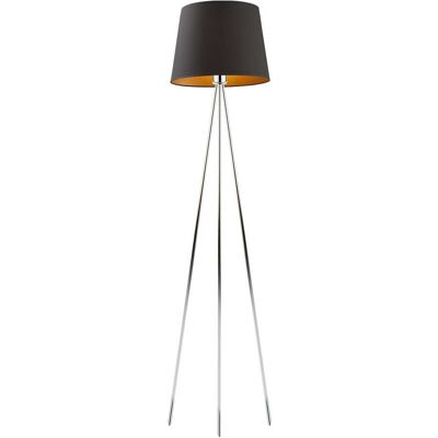 LYSNE, lampa podłogowa RENO, czarny ze złotym wnętrzem LYSNE, lampa podłogowa RENO, czarny ze złotym wnętrzem