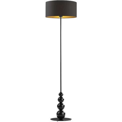 LYSNE, lampa podłogowa ROMA GOLD, czarny ze złotym wnętrzem LYSNE, lampa podłogowa ROMA GOLD, czarny ze złotym wnętrzem