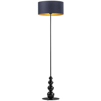 LYSNE, lampa podłogowa ROMA GOLD, granatowy ze złotym wnętrzem LYSNE, lampa podłogowa ROMA GOLD, granatowy ze złotym wnętrzem
