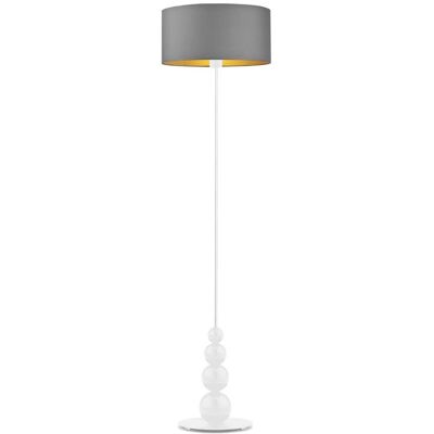 LYSNE, lampa podłogowa ROMA GOLD, szary stalowy ze złotym wnętrzem LYSNE, lampa podłogowa ROMA GOLD, szary stalowy ze złotym wnętrzem