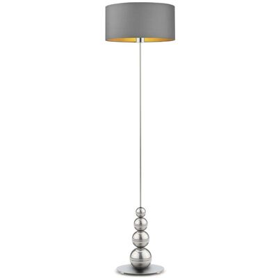 LYSNE, lampa podłogowa ROMA GOLD, szary stalowy ze złotym wnętrzem LYSNE, lampa podłogowa ROMA GOLD, szary stalowy ze złotym wnętrzem