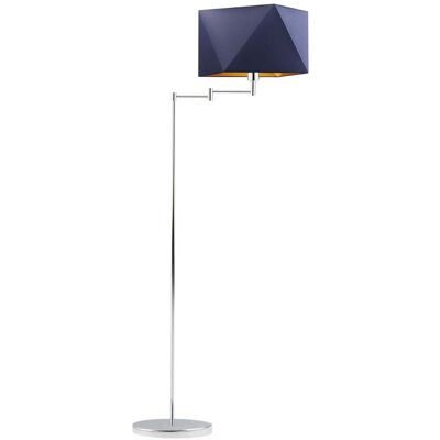 LYSNE, lampa podłogowa SANTIAGO GOLD, granatowy ze złotym wnętrzem LYSNE, lampa podłogowa SANTIAGO GOLD, granatowy ze złotym wnętrzem