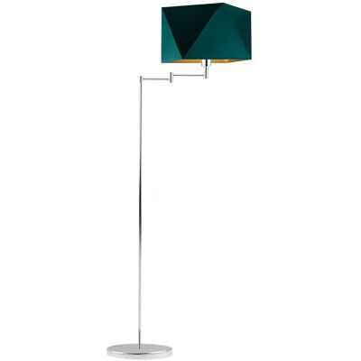 LYSNE, lampa podłogowa SANTIAGO GOLD, zieleń butelkowa ze złotym wnętrzem LYSNE, lampa podłogowa SANTIAGO GOLD, zieleń butelkowa ze złotym wnętrzem