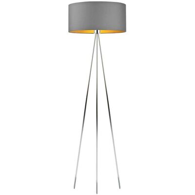 LYSNE, lampa podłogowa SEWILLA GOLD, szary stalowy ze złotym wnętrzem LYSNE, lampa podłogowa SEWILLA GOLD, szary stalowy ze złotym wnętrzem