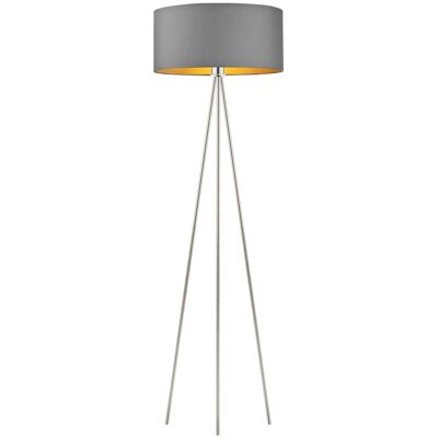 LYSNE, lampa podłogowa SEWILLA GOLD, szary stalowy ze złotym wnętrzem LYSNE, lampa podłogowa SEWILLA GOLD, szary stalowy ze złotym wnętrzem