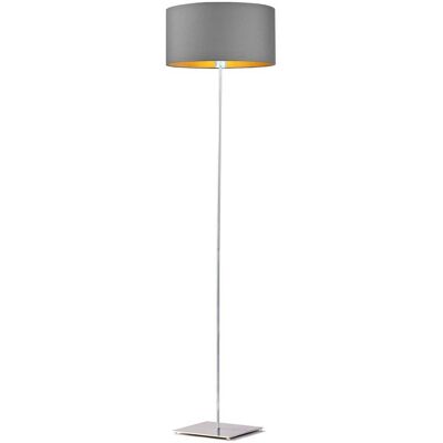LYSNE, lampa podłogowa SOFIA GOLD, szary stalowy ze złotym wnętrzem LYSNE, lampa podłogowa SOFIA GOLD, szary stalowy ze złotym wnętrzem