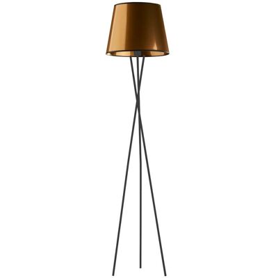 LYSNE, lampa podłogowa Tokio Mirror, miedziano-czarna LYSNE, lampa podłogowa Tokio Mirror, miedziano-czarna