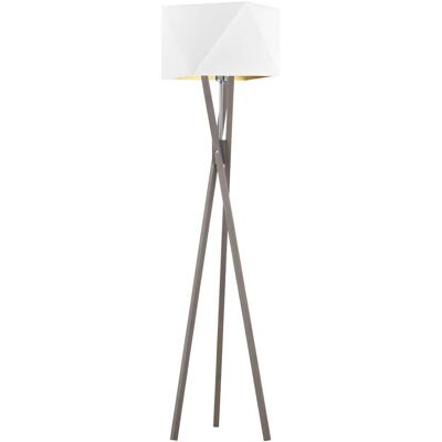 LYSNE, lampa podłogowa TULUZA GOLD, biały ze złotym wnętrzem LYSNE, lampa podłogowa TULUZA GOLD, biały ze złotym wnętrzem