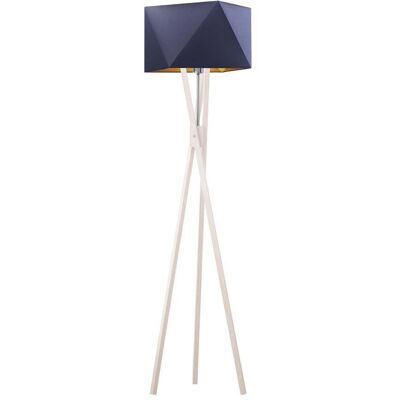 LYSNE, lampa podłogowa TULUZA GOLD, granatowy ze złotym wnętrzem LYSNE, lampa podłogowa TULUZA GOLD, granatowy ze złotym wnętrzem