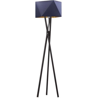 LYSNE, lampa podłogowa TULUZA GOLD, granatowy ze złotym wnętrzem LYSNE, lampa podłogowa TULUZA GOLD, granatowy ze złotym wnętrzem