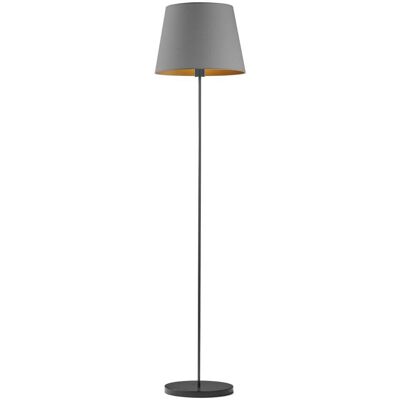 LYSNE, lampa podłogowa VASTO GOLD, szary stalowy ze złotym wnętrzem LYSNE, lampa podłogowa VASTO GOLD, szary stalowy ze złotym wnętrzem