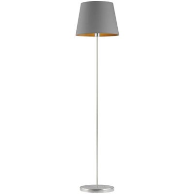 LYSNE, lampa podłogowa VASTO GOLD, szary stalowy ze złotym wnętrzem LYSNE, lampa podłogowa VASTO GOLD, szary stalowy ze złotym wnętrzem
