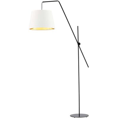 LYSNE, lampa podłogowa VIGO GOLD, biały ze złotym wnętrzem LYSNE, lampa podłogowa VIGO GOLD, biały ze złotym wnętrzem