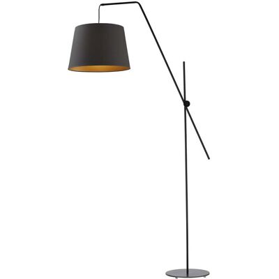 LYSNE, lampa podłogowa VIGO GOLD, czarny ze złotym wnętrzem LYSNE, lampa podłogowa VIGO GOLD, czarny ze złotym wnętrzem