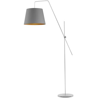 LYSNE, lampa podłogowa VIGO GOLD, szary stalowy ze złotym wnętrzem LYSNE, lampa podłogowa VIGO GOLD, szary stalowy ze złotym wnętrzem