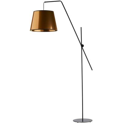 LYSNE, lampa podłogowa Vigo Mirror, miedziano-czarna LYSNE, lampa podłogowa Vigo Mirror, miedziano-czarna