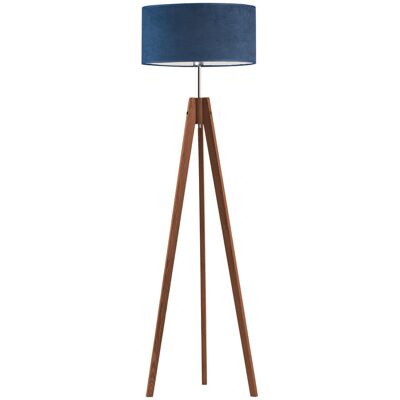 Lysne, Lampa podłogowa w stylu glamour Haiti Velur, Granatowy Lysne, Lampa podłogowa w stylu glamour Haiti Velur, Granatowy