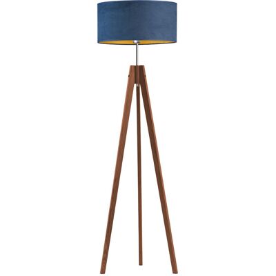 Lysne, Lampa podłogowa w stylu glamour Haiti Velur, Granatowy ze złotym wnętrzem Lysne, Lampa podłogowa w stylu glamour Haiti Velur, Granatowy ze złotym wnętrzem