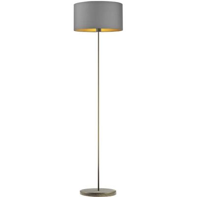LYSNE, lampa podłogowa WERONA GOLD, szary stalowy ze złotym wnętrzem LYSNE, lampa podłogowa WERONA GOLD, szary stalowy ze złotym wnętrzem