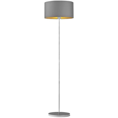 LYSNE, lampa podłogowa WERONA GOLD, szary stalowy ze złotym wnętrzem LYSNE, lampa podłogowa WERONA GOLD, szary stalowy ze złotym wnętrzem