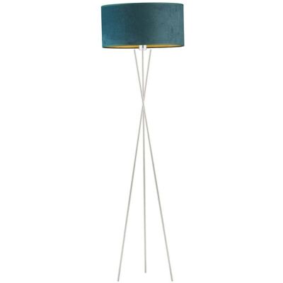 Lysne, Lampa welurowa podłogowa w stylu glamour Paryż Velur, Zieleń butelkowa ze złotym wnętrzem Lysne, Lampa welurowa podłogowa w stylu glamour Paryż Velur, Zieleń butelkowa ze złotym wnętrzem