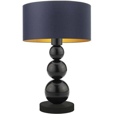 LYSNE, lampka nocna HONOLULU GOLD, granatowy ze złotym wnętrzem LYSNE, lampka nocna HONOLULU GOLD, granatowy ze złotym wnętrzem