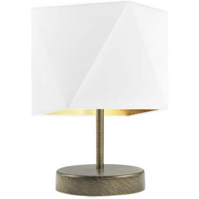 LYSNE, lampka nocna PASADENA GOLD, biały ze złotym wnętrzem LYSNE, lampka nocna PASADENA GOLD, biały ze złotym wnętrzem
