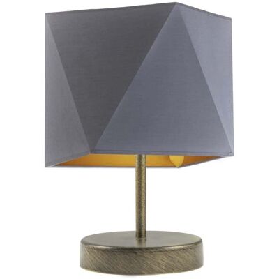 LYSNE, lampka nocna PASADENA GOLD, szary stalowy ze złotym wnętrzem LYSNE, lampka nocna PASADENA GOLD, szary stalowy ze złotym wnętrzem