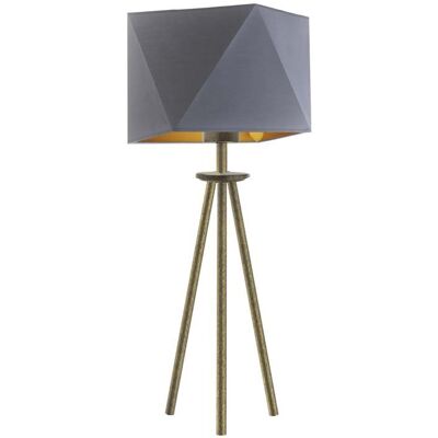 LYSNE, lampka nocna SOVETO GOLD, szary stalowy ze złotym wnętrzem LYSNE, lampka nocna SOVETO GOLD, szary stalowy ze złotym wnętrzem
