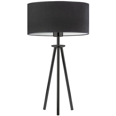 Lysne, Lampka nocna w stylu glamour ALTA VELUR, Czarny Lysne, Lampka nocna w stylu glamour ALTA VELUR, Czarny