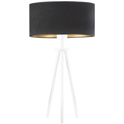 Lysne, Lampka nocna w stylu glamour ALTA VELUR, Czarny ze złotym wnętrzem Lysne, Lampka nocna w stylu glamour ALTA VELUR, Czarny ze złotym wnętrzem